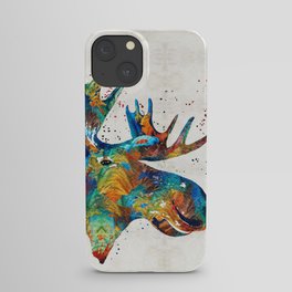 Colorful Moose Art - Confetti - By Sharon Cummings iPhone Case