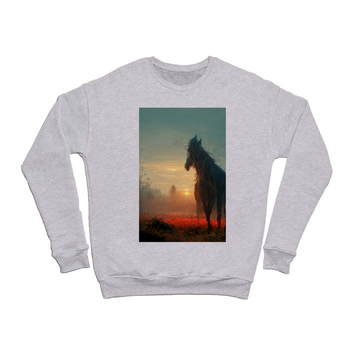 horse at dawn Crewneck Sweatshirt