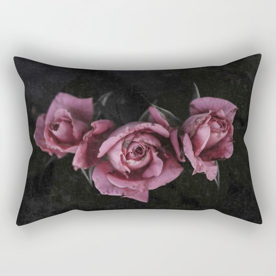 Pink Roses Vintage Rectangular Pillow