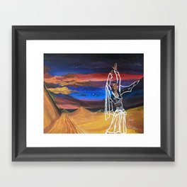 Dancing in the desert Framed Art Print