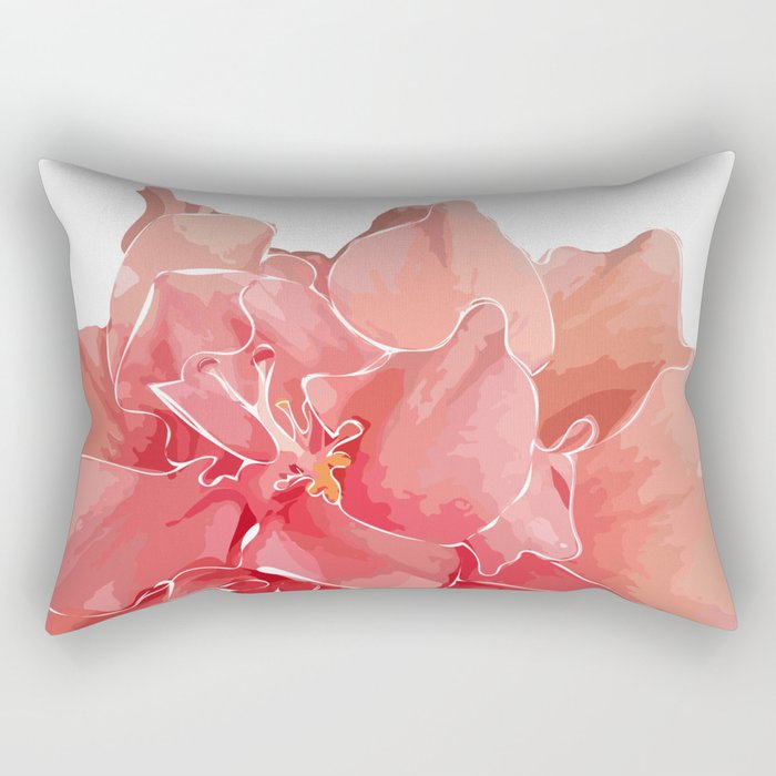 Juicy Hibiscus Rectangular Pillow