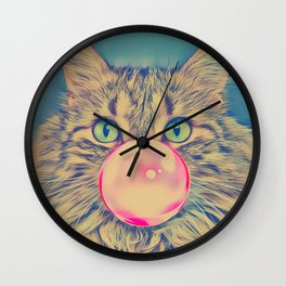 Cat Bubble Wall Clock