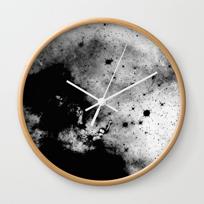 War - Abstract Black And White Wall Clock