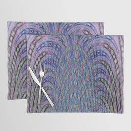 Neon Violet Line Abstract Pattern Placemat