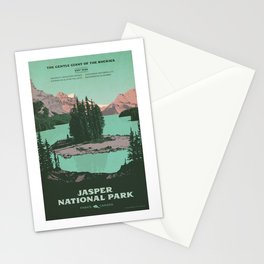 Jasper National Park Poster Stationery Card