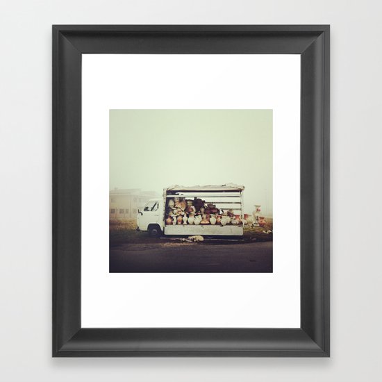 Pottery Truck Framed Art Print