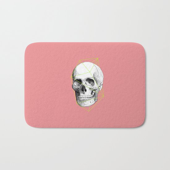 Geometric Skull Bath Mat