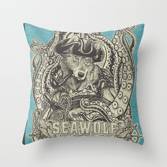 SeaWolf Throw Pillow