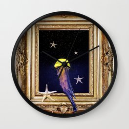 Jelly-fish from the painting comes alive Wall Clock