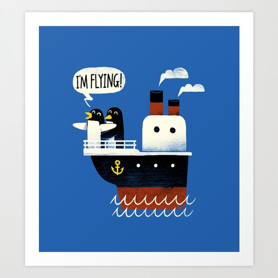 I'M FLYING! Art Print