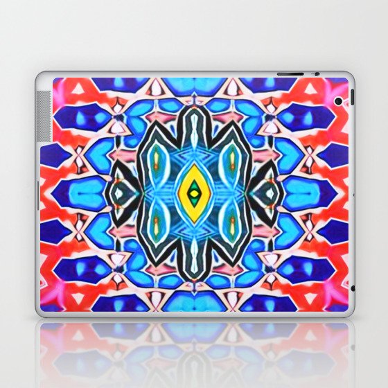 Abstract Blue on Pink Construct Laptop & iPad Skin
