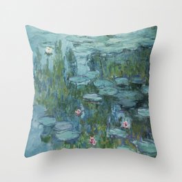 Nympheas, Claude Monet Throw Pillow