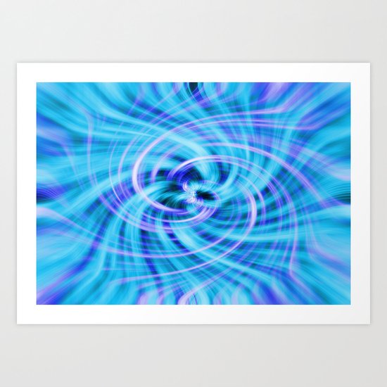 Blue twirl Art Print
