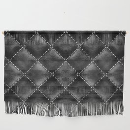Quilted black leather pattern, bag design Wall Hanging