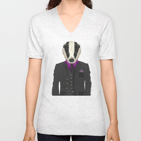 mr badger Unisex V-Neck