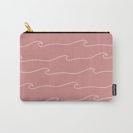 Waves & Lines - Pattern - Dusty Pink Carry-All Pouch