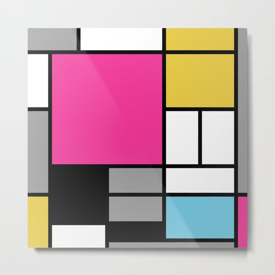 Summer Mondrian Metal Print