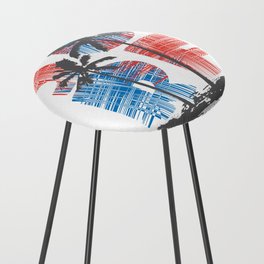 California surf paradise Counter Stool