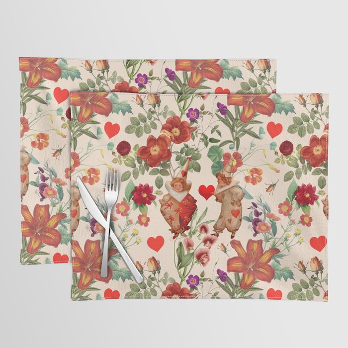 Valentine's Day in the Blooming Garden - Pale Apricot Placemat