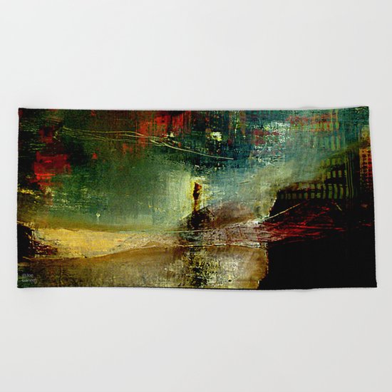 The city which fell asleep Beach Towel