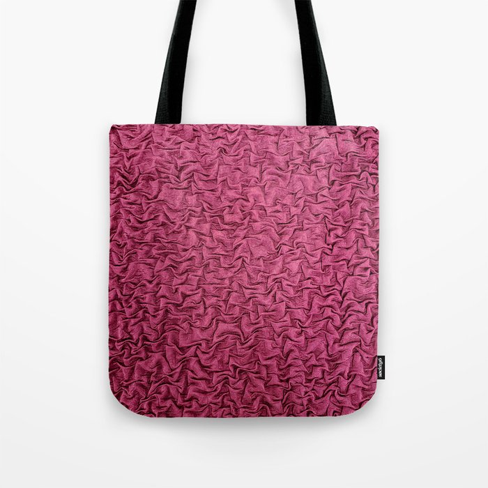 Burgundy Ruched Vintage Fabric Texture Tote Bag