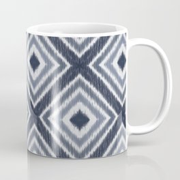 Navy blue Ikat diamonds pattern Mug