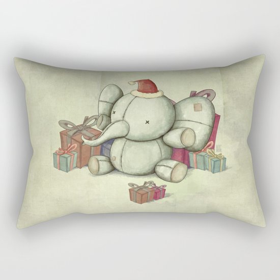 Happy Cute Elephant Rectangular Pillow
