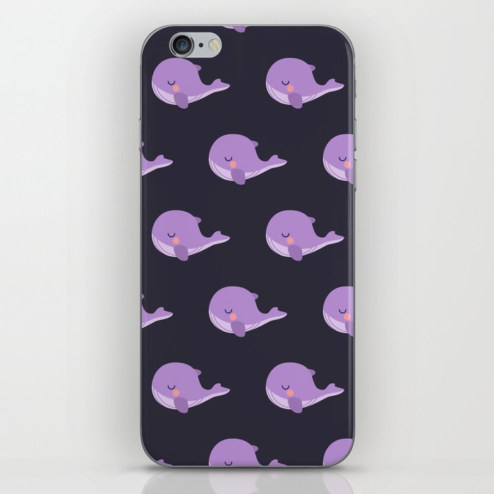BTS Whale purple plushie plush pattern iPhone Skin
