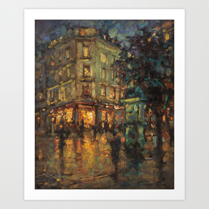 Konstantin Alekseyevich Korovin Russian 1861 1939 Rainy Night In