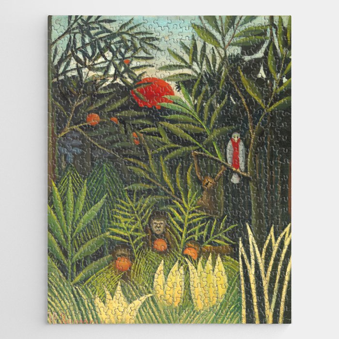 Henri Rousseau "Monkeys and Parrot in the Virgin Forest" Jigsaw Puzzle