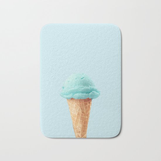 Blue ice cream Bath Mat