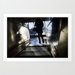 Stockholm escalator Art Print