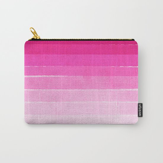 Pink Ombre Brushstroke - Summer, Beach, Cute trendy, painterly art Carry-All Pouch