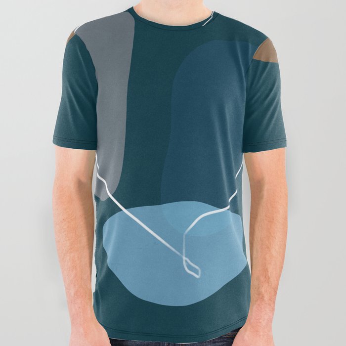 Abstraction_NEW_LOVE_GEOMETRIC_SHAPE_ROCK_POP_ART_0112B All Over Graphic Tee