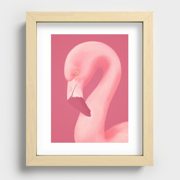 Flamingo With Your Tropical Hue Recessed Framed Print