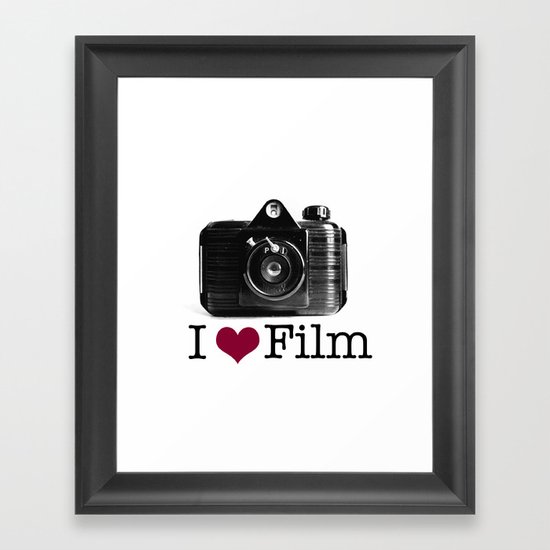 I ♥ Film Framed Art Print