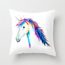 Rainbow Unicorn Throw Pillow