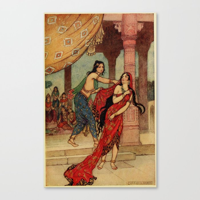The ordeal of Queen Draupadi Canvas Print