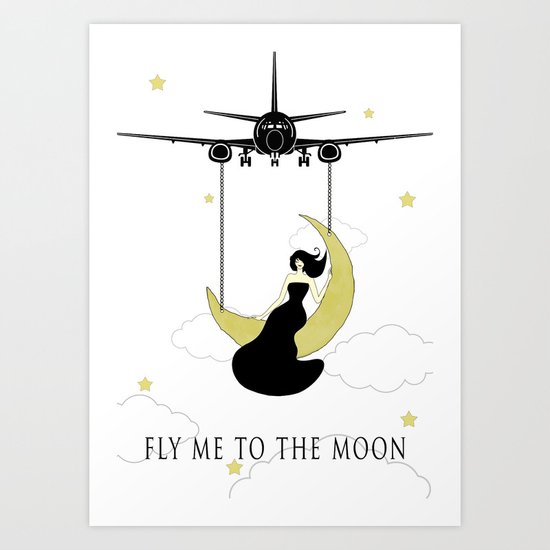Fly Me to the Moon Art Print