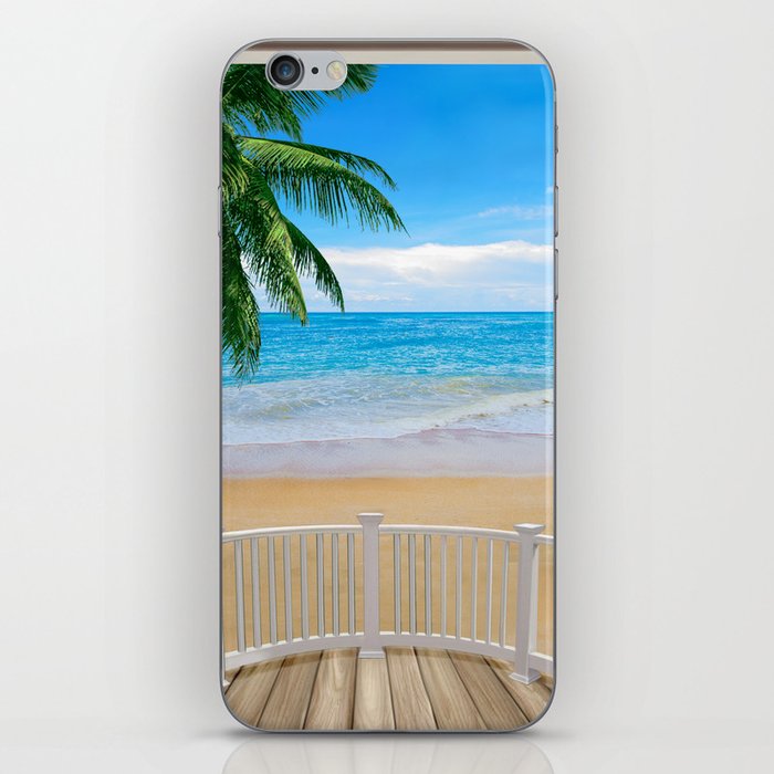 Balcony with a Beach Ocean View iPhone Skin