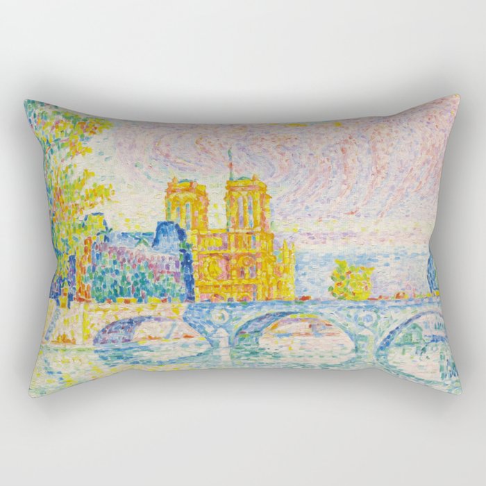 Paul Signac "La Cité. Paris" Rectangular Pillow