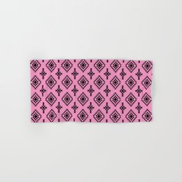 Pink and Black Native American Tribal Pattern Hand & Bath Towel