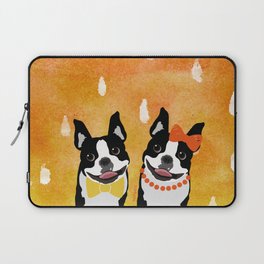 Boston Terriers Watercolor Laptop Sleeve