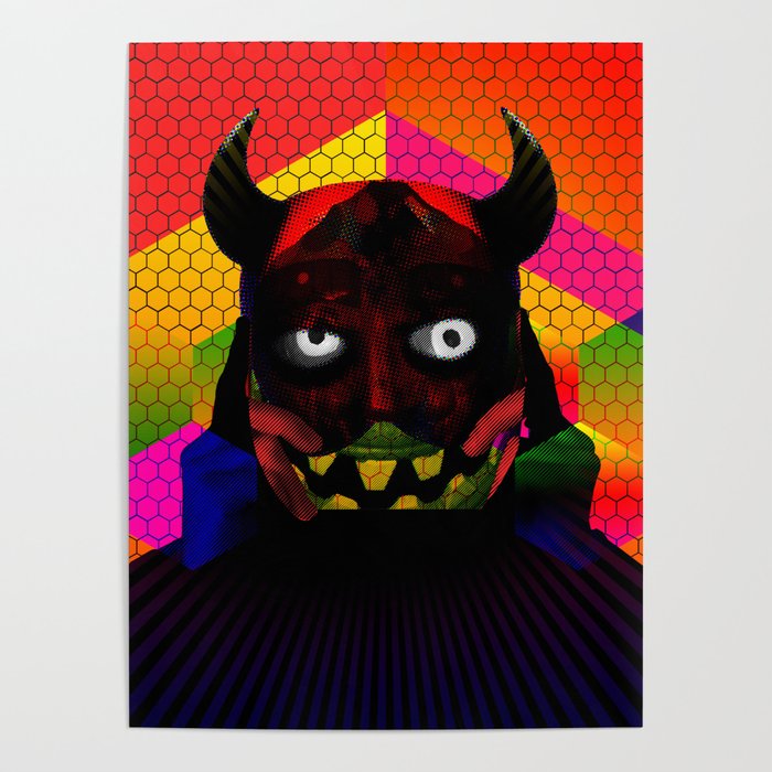 Hexagon Devil Poster