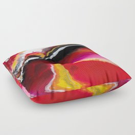Abstract Red Fluid Floor Pillow