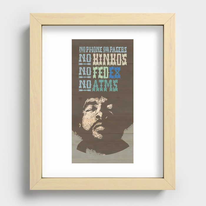 No Phones -or- Pagers Recessed Framed Print