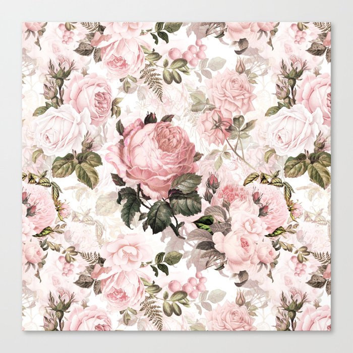 Vintage & Shabby Chic - Sepia Pink Roses Leinwanddruck Vintage & Shabby Chic - Sepia Pink Roses Leinwanddruck