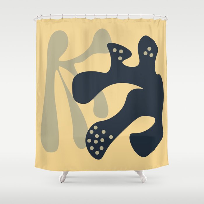 10  Abstract Shapes 211214 Minimal Art  Shower Curtain