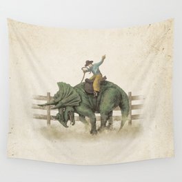 Dino Rodeo  Wall Tapestry