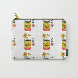Coffee and Flowers for Breakfast Carry-All Pouch | Curated, Breakfast, Dahlia, Mexico, Colored Pencil, Drawing, Latte, Cafe, Mexican, Puertorico 